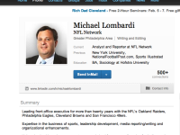 Michael Lombardi has a LinkedIn Page, Touting his NFL Experience